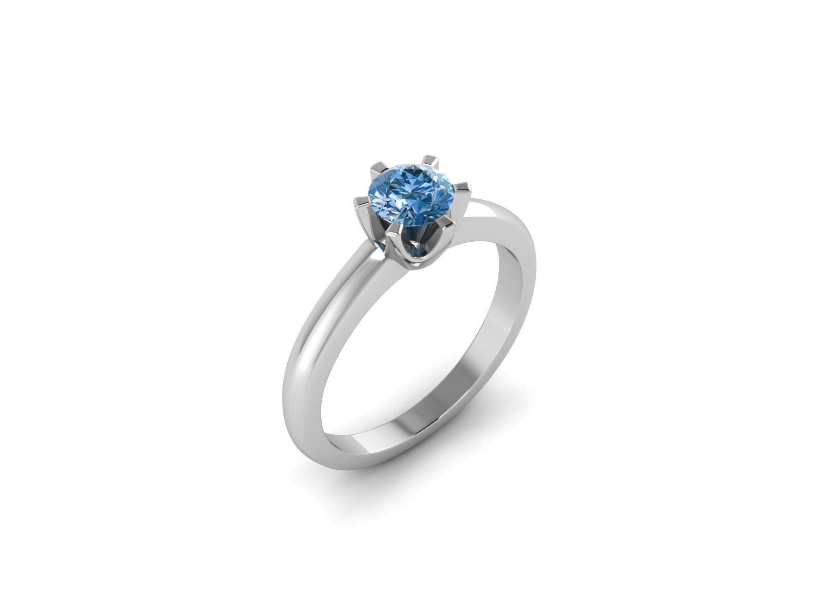 Women solitaire ring 3dm render detail 3D print model_2