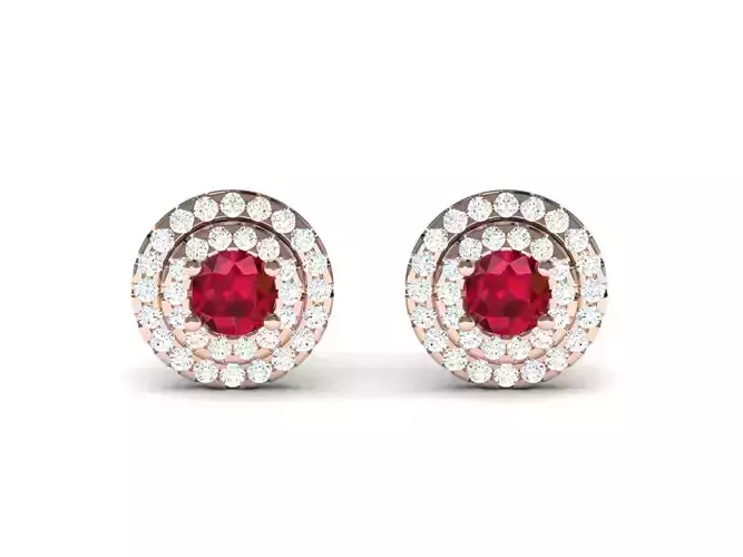 Women earrings 3dm render detail