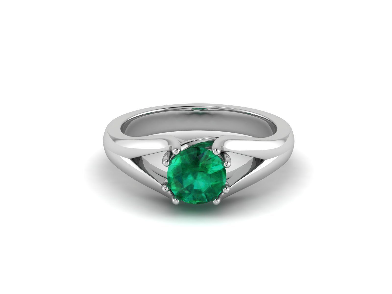 Women solitaire ring 3dm render detail 3D print model_2