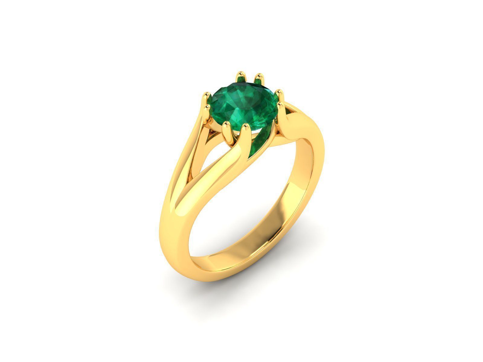 Women solitaire ring 3dm render detail 3D print model_4
