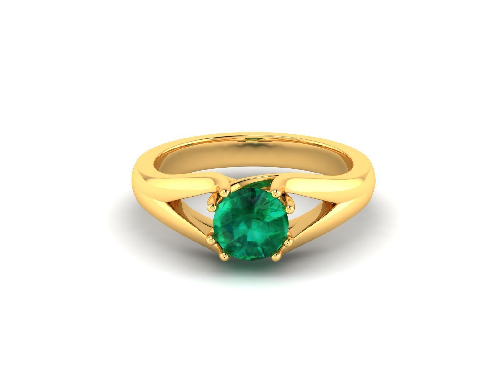 Women solitaire ring 3dm render detail 3D print model_5