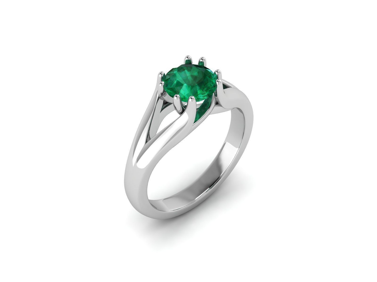 Women solitaire ring 3dm render detail 3D print model_8