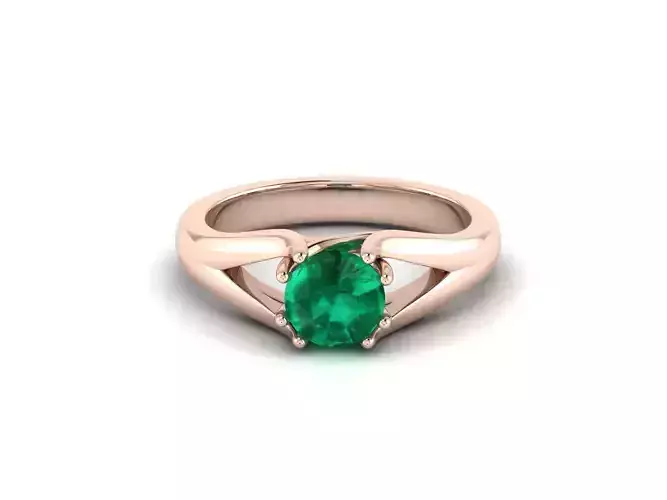 Women solitaire ring 3dm render detail