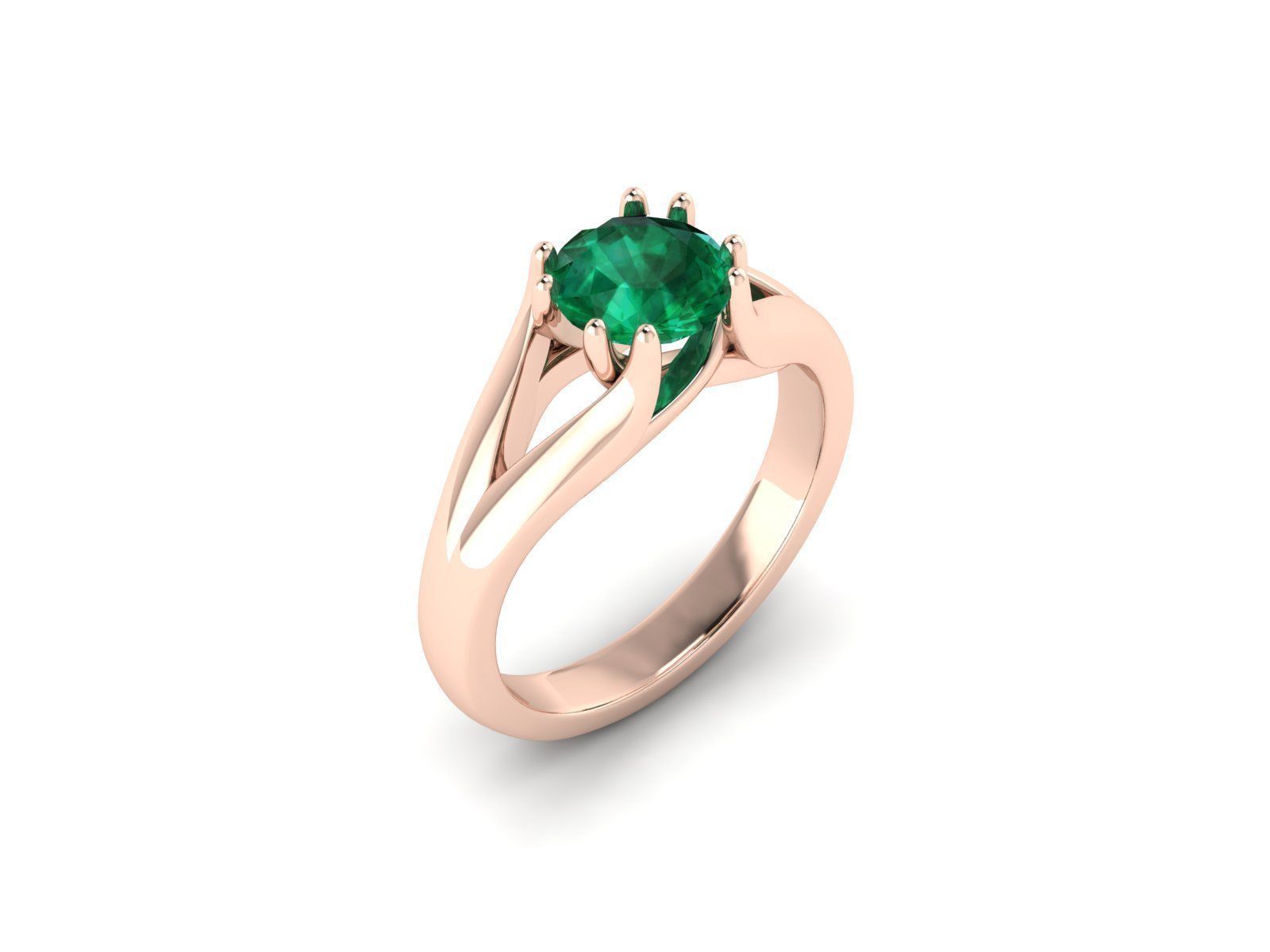 Women solitaire ring 3dm render detail 3D print model_7