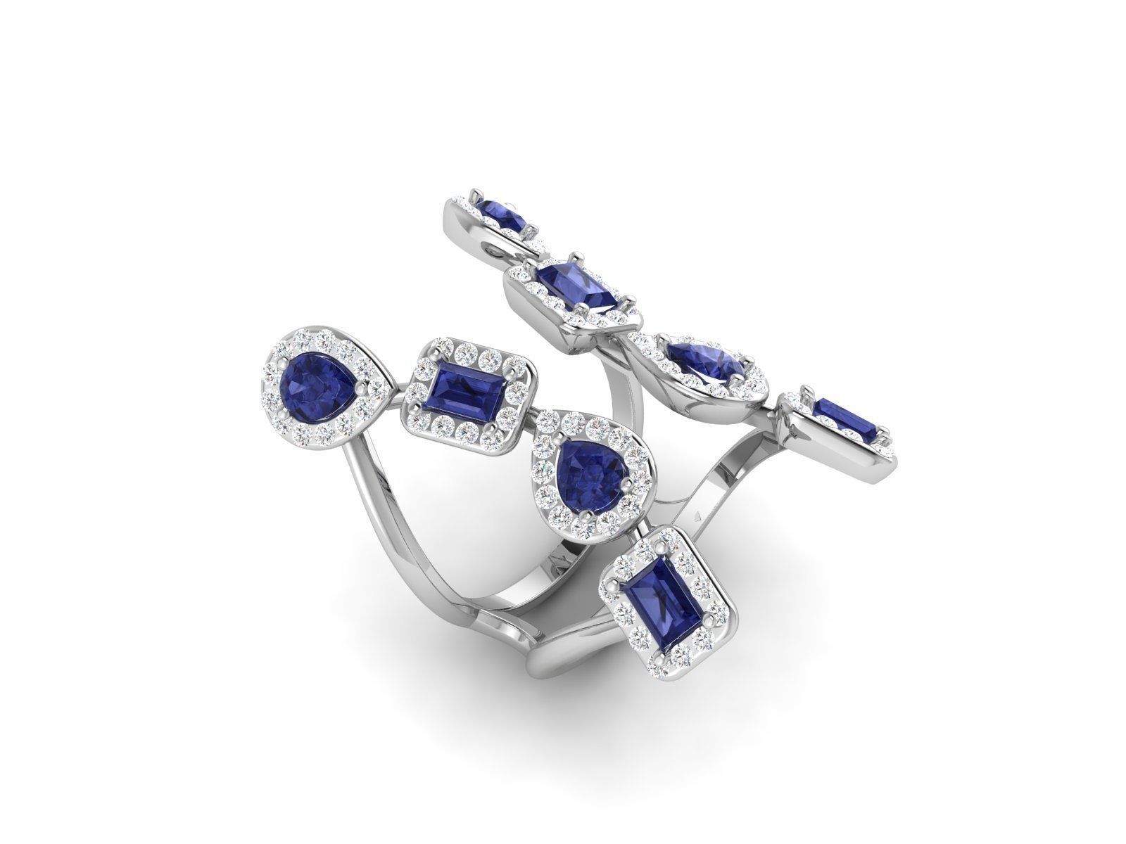 Women cocktail ring 3dm render detail 3D print model_2