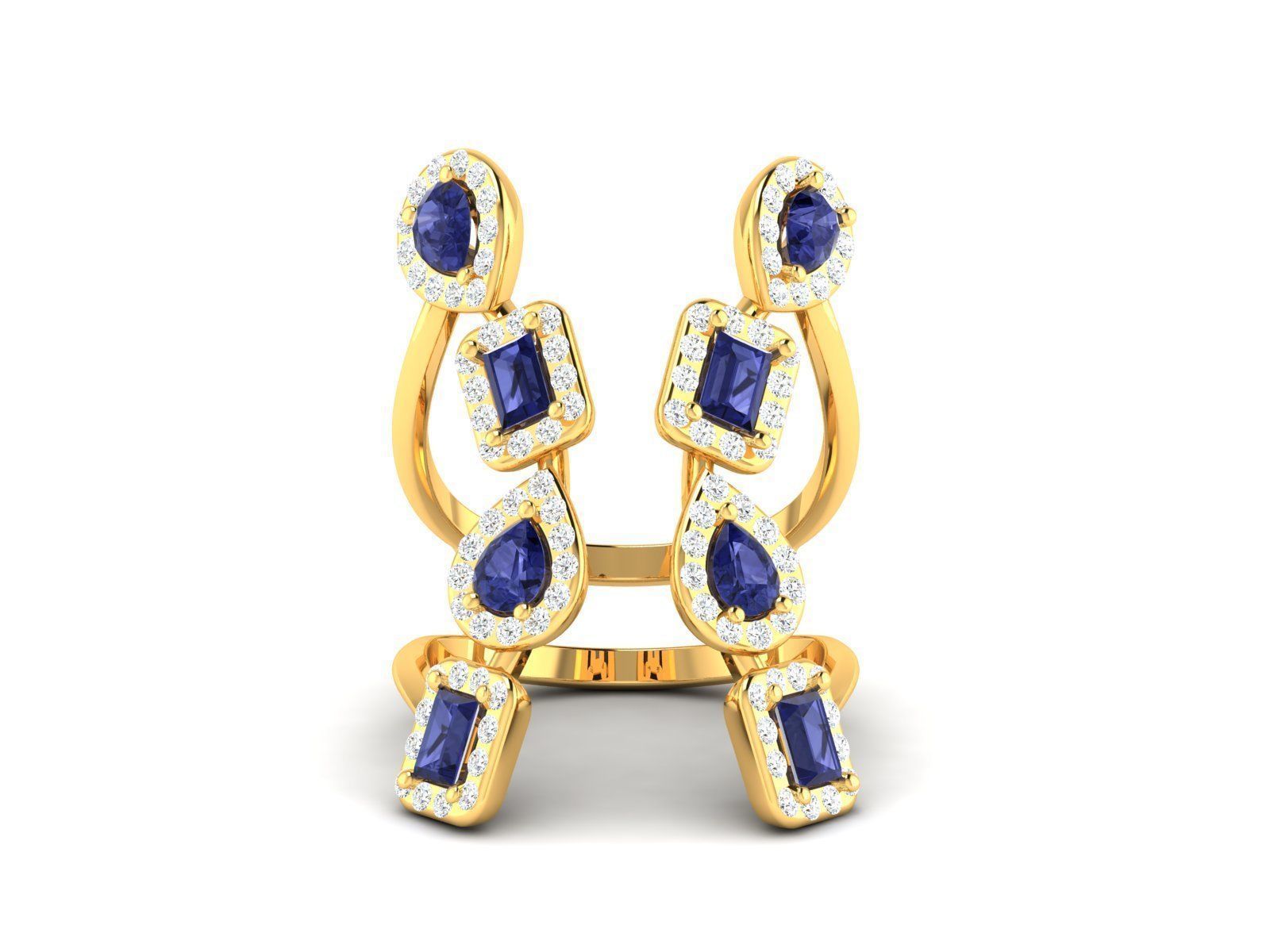 Women cocktail ring 3dm render detail 3D print model_5