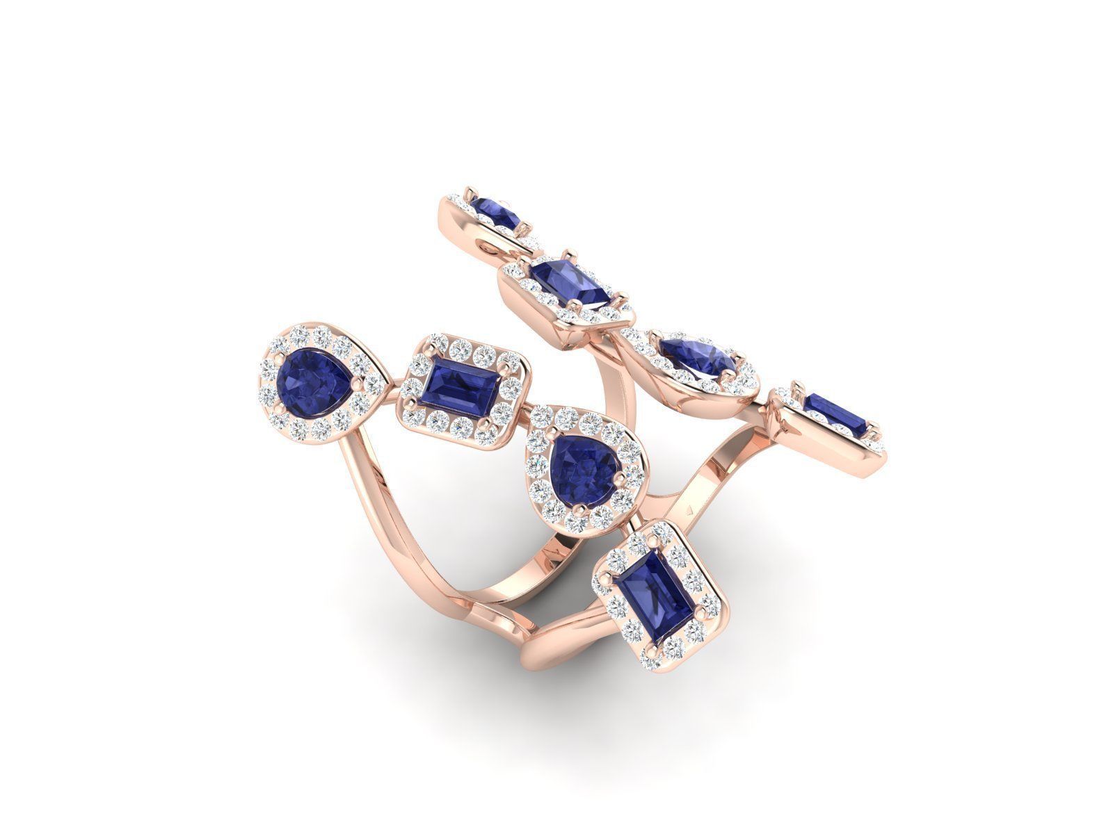 Women cocktail ring 3dm render detail 3D print model_1