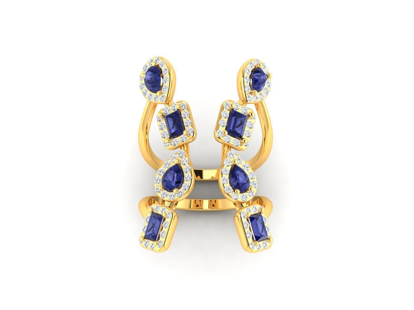 Women cocktail ring 3dm render detail 3D print model_8