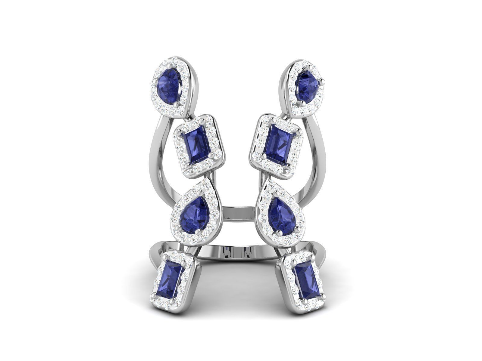 Women cocktail ring 3dm render detail 3D print model_4