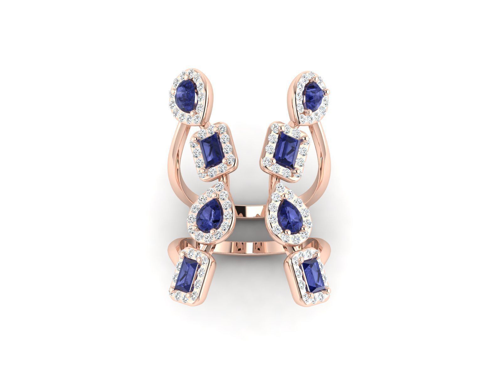 Women cocktail ring 3dm render detail 3D print model_6