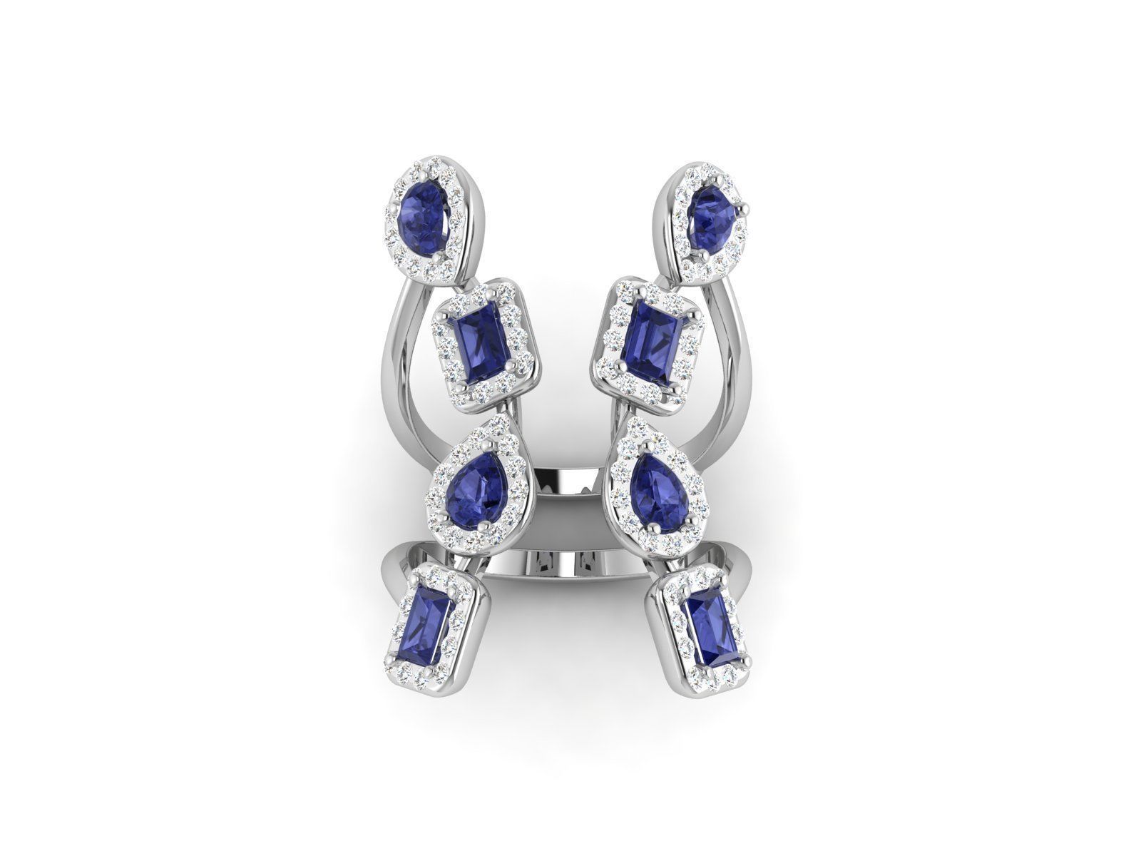 Women cocktail ring 3dm render detail 3D print model_7