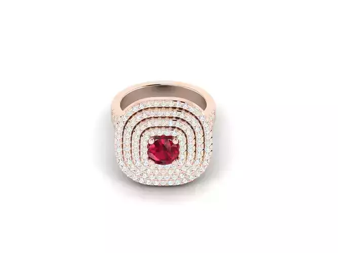 Women cocktail ring 3dm render detail