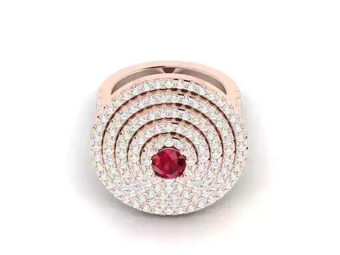 Women cocktail ring 3dm render detail