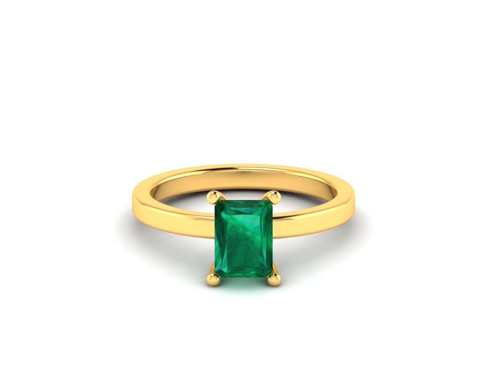 Women solitaire ring 3dm render detail 3D print model_5