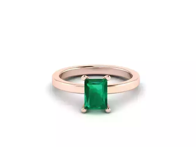 Women solitaire ring 3dm render detail