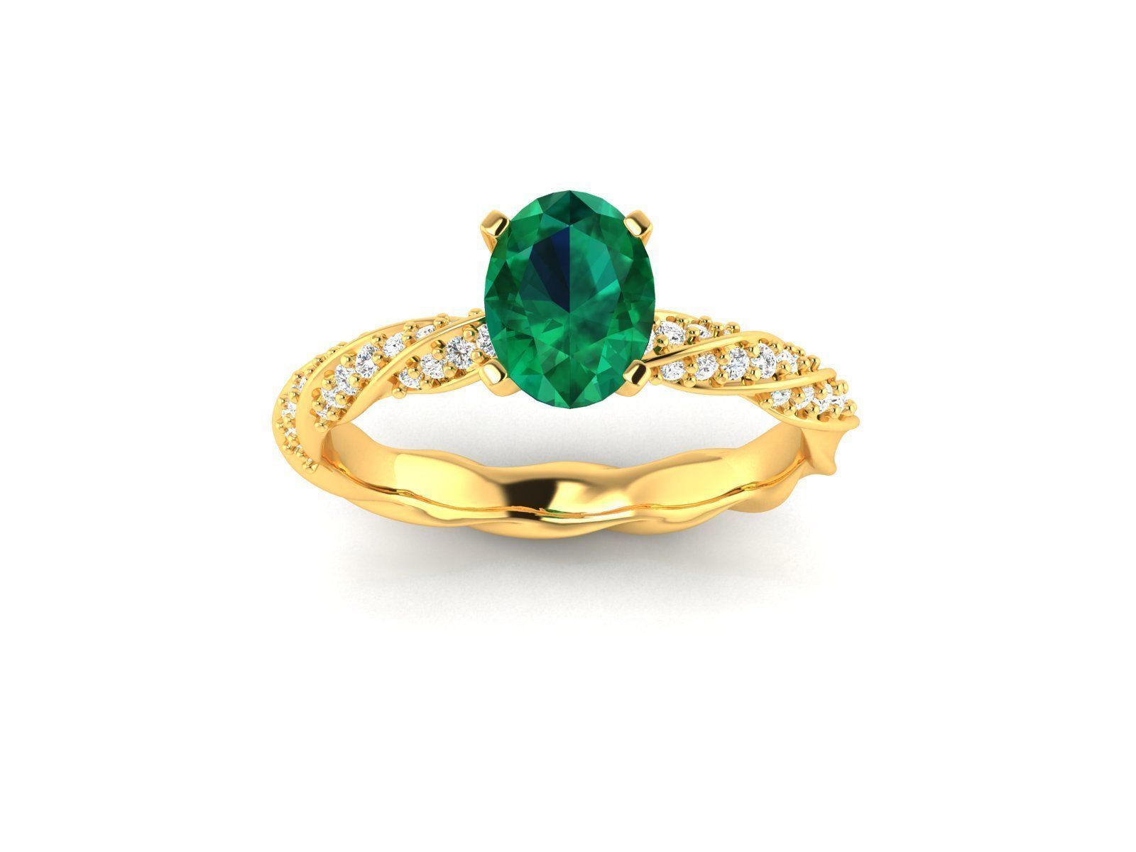 Women solitaire ring 3dm render detail 3D print model_5