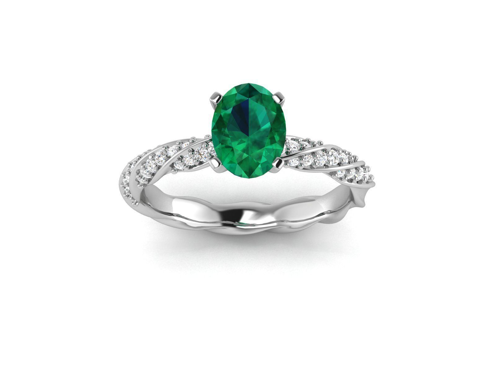 Women solitaire ring 3dm render detail 3D print model_4