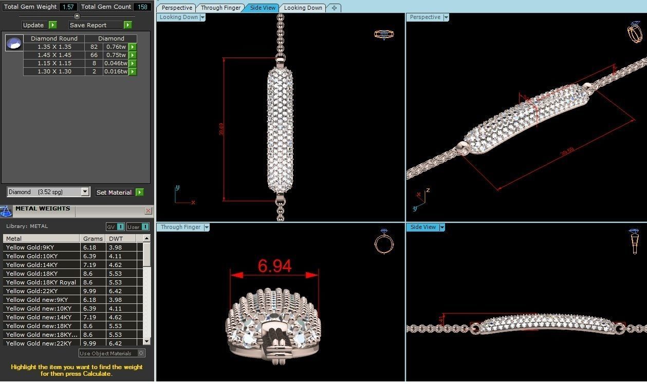 Women pendant 3dm render detail 3D print model_9
