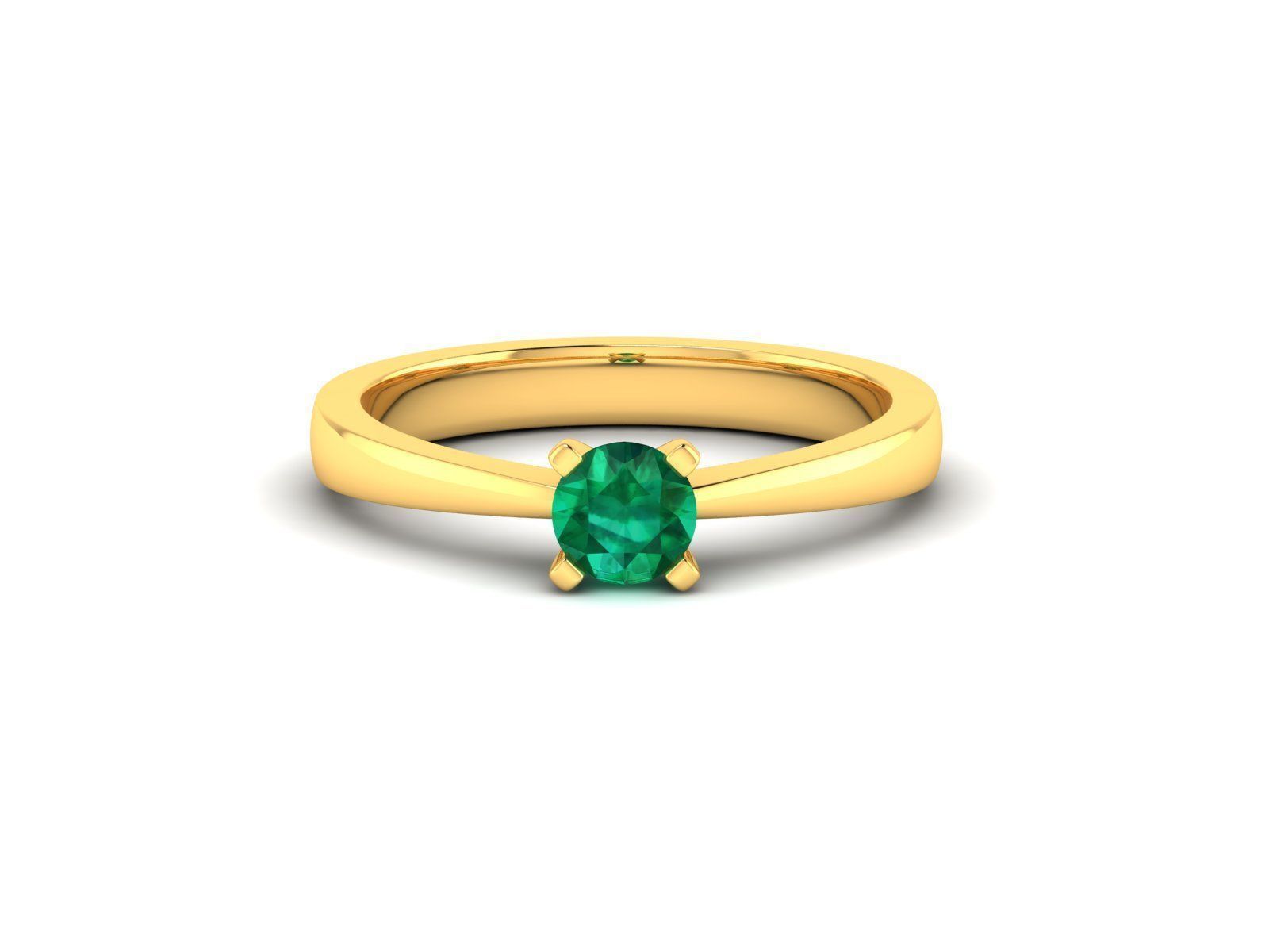 Women solitaire ring 3dm render detail 3D print model_6