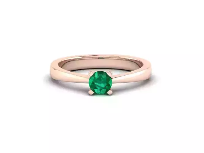 Women solitaire ring 3dm render detail