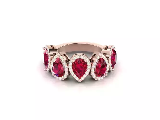 Women solitaire ring 3dm render detail