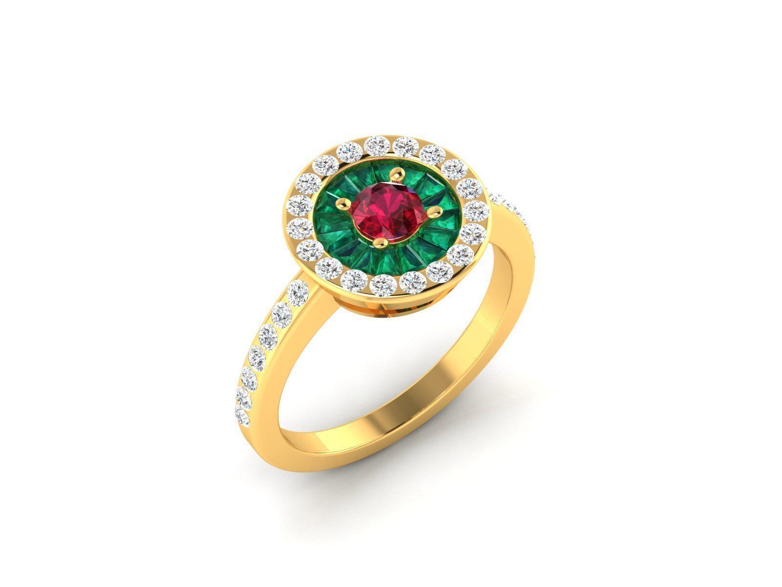 Women cocktail ring 3dm render detail 3D print model_3