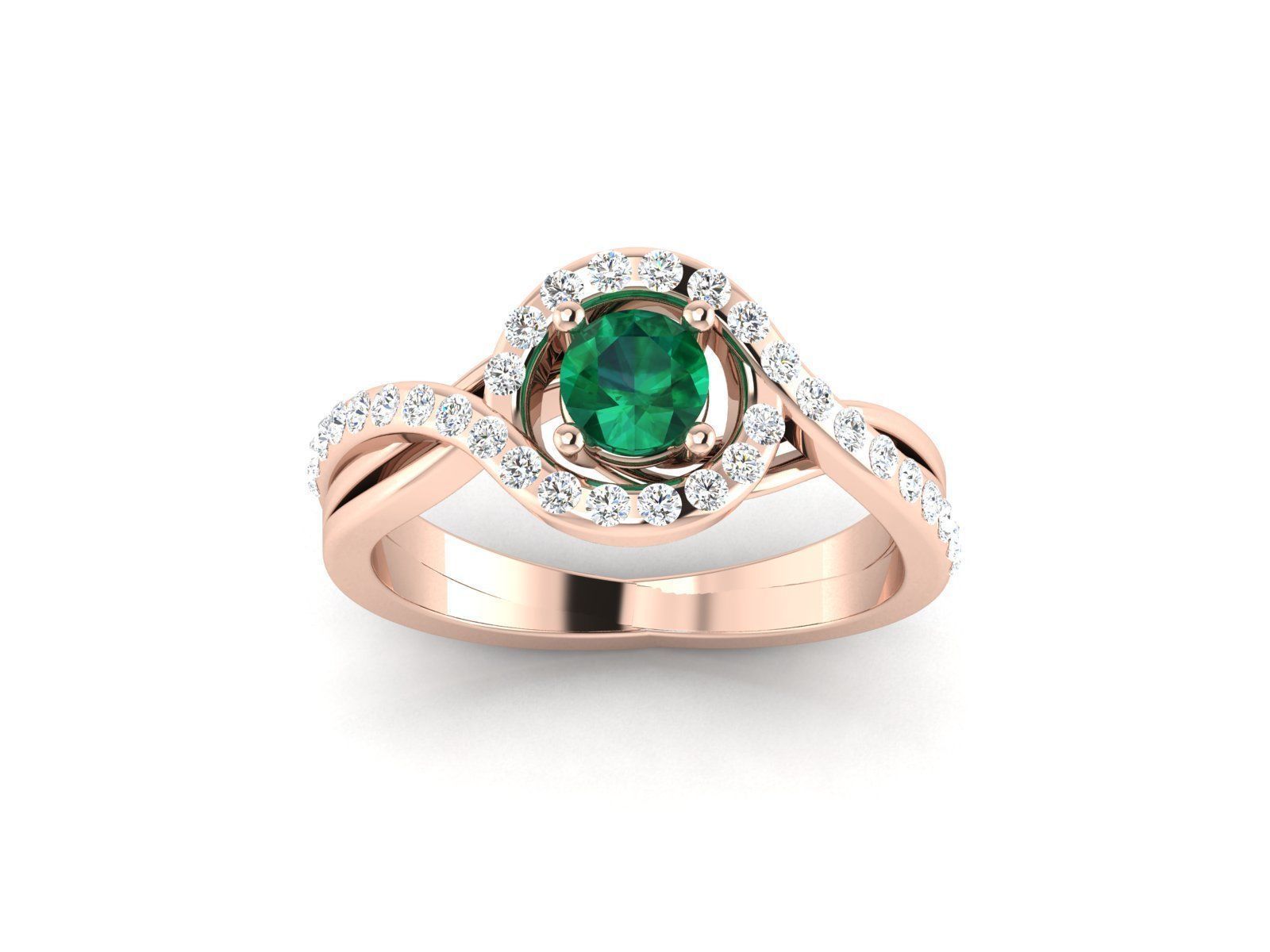 Women solitaire ring 3dm render detail 3D print model_5