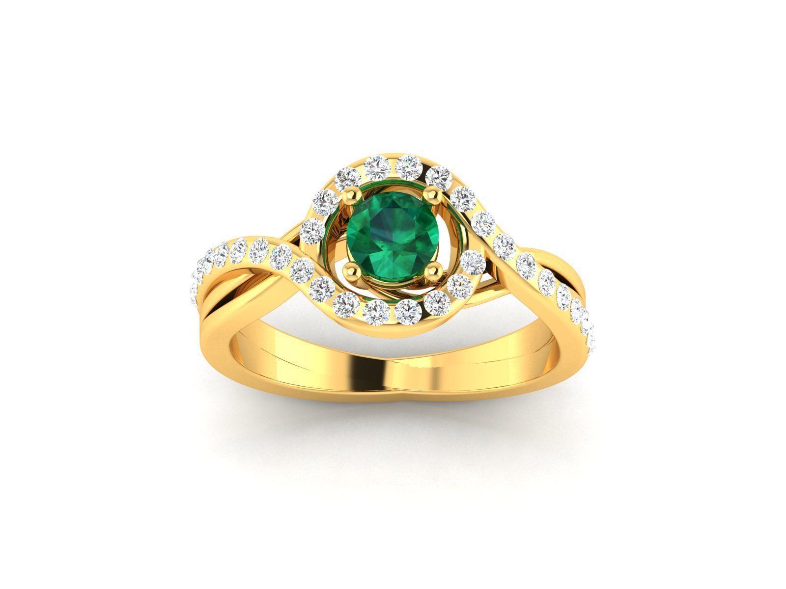 Women solitaire ring 3dm render detail 3D print model_7