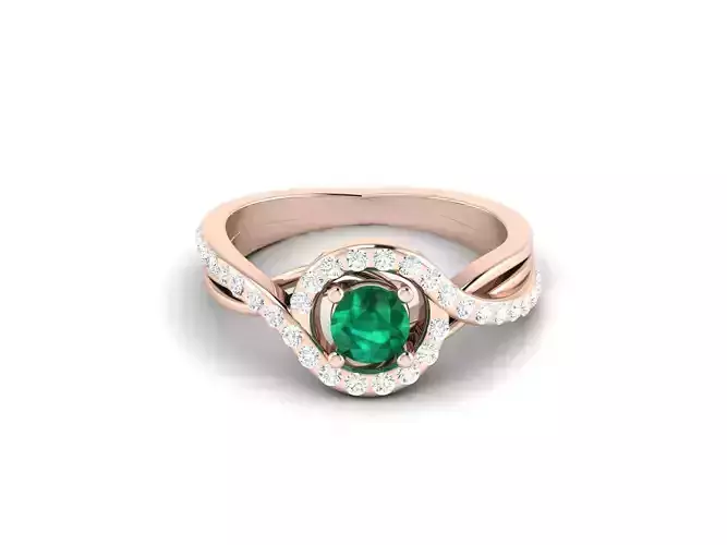 Women solitaire ring 3dm render detail 3D print model