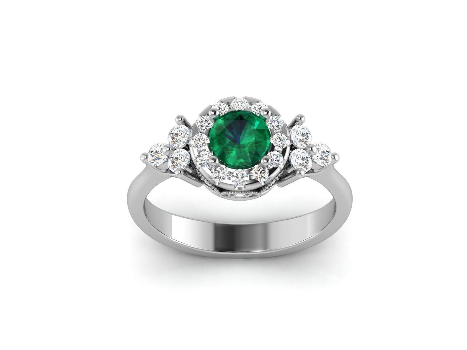 Women solitaire ring 3dm render detail 3D print model_7