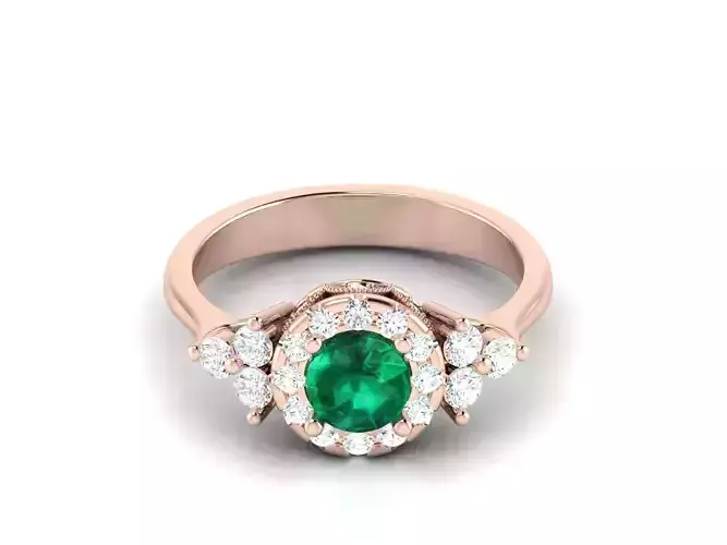 Women solitaire ring 3dm render detail 3D print model