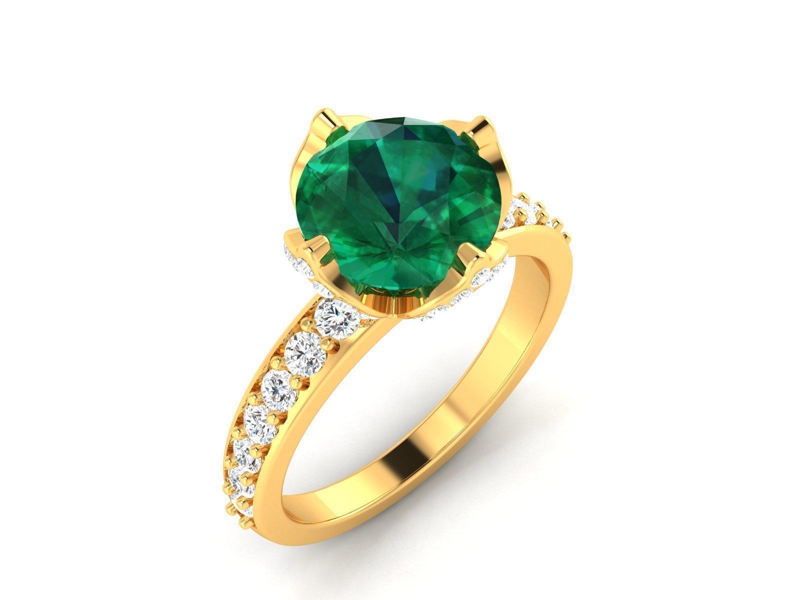 Women solitaire ring 3dm render detail 3D print model_3