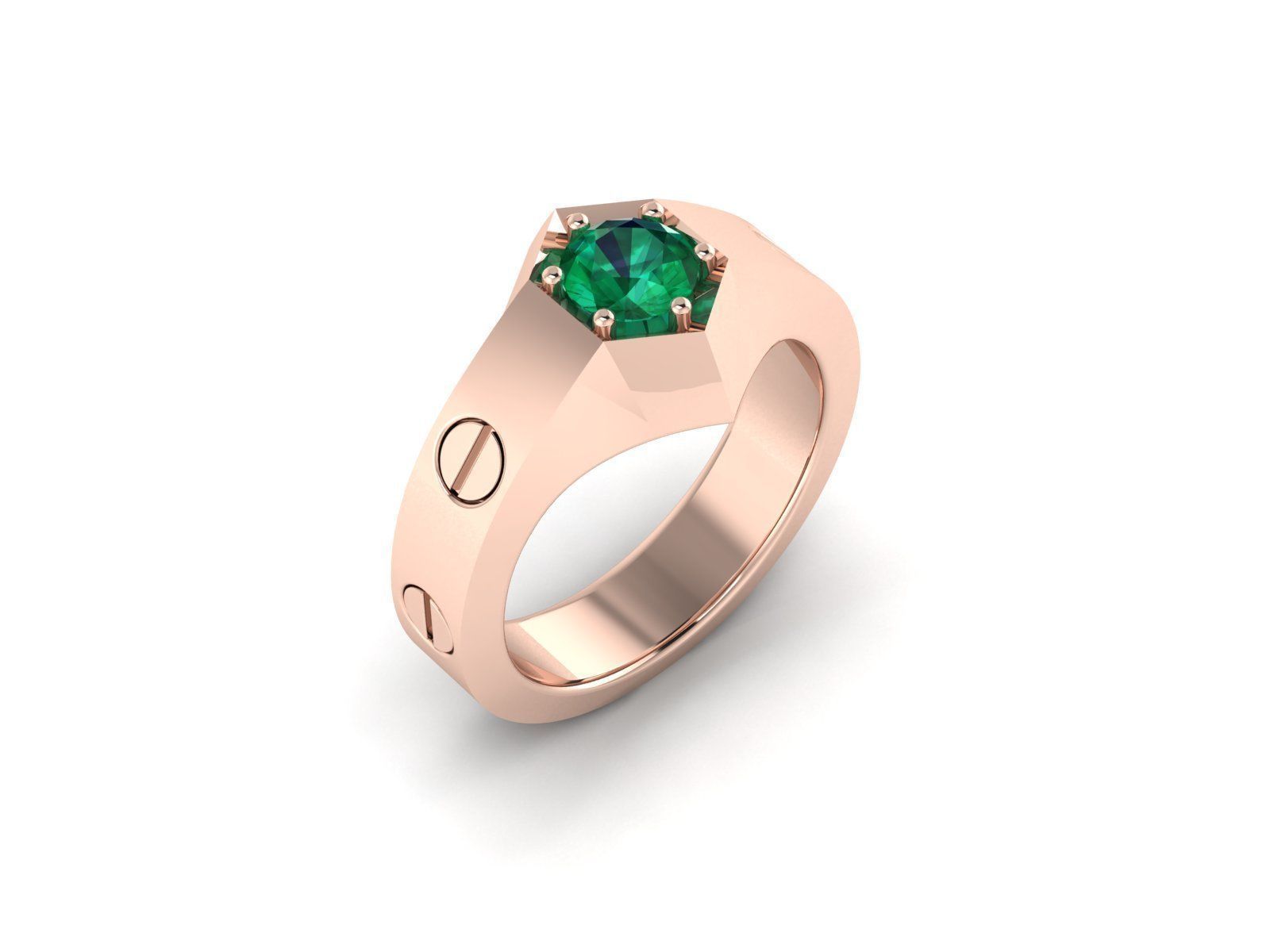 Gents ring 3dm render detail 3D print model_2