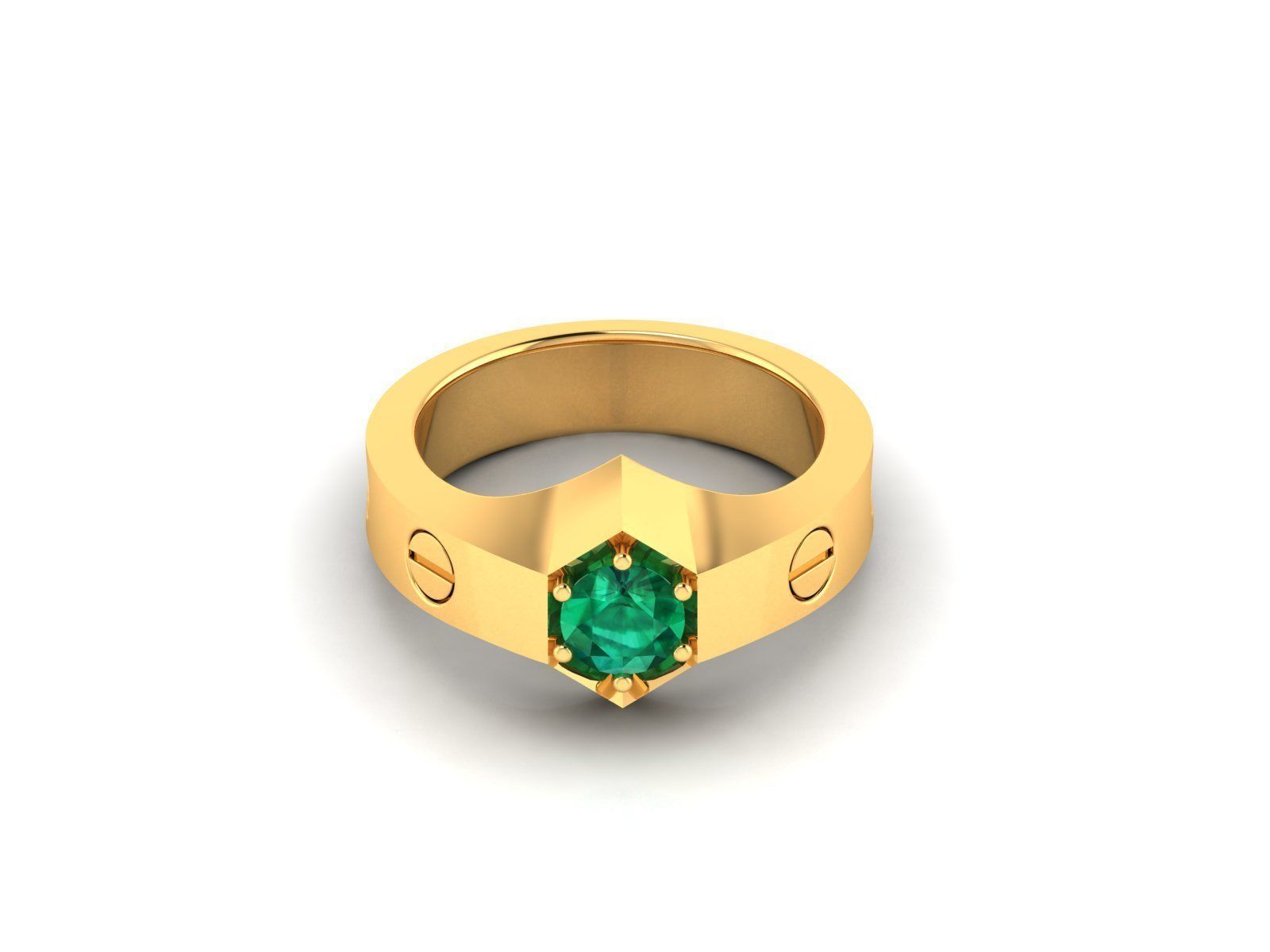 Gents ring 3dm render detail 3D print model_6