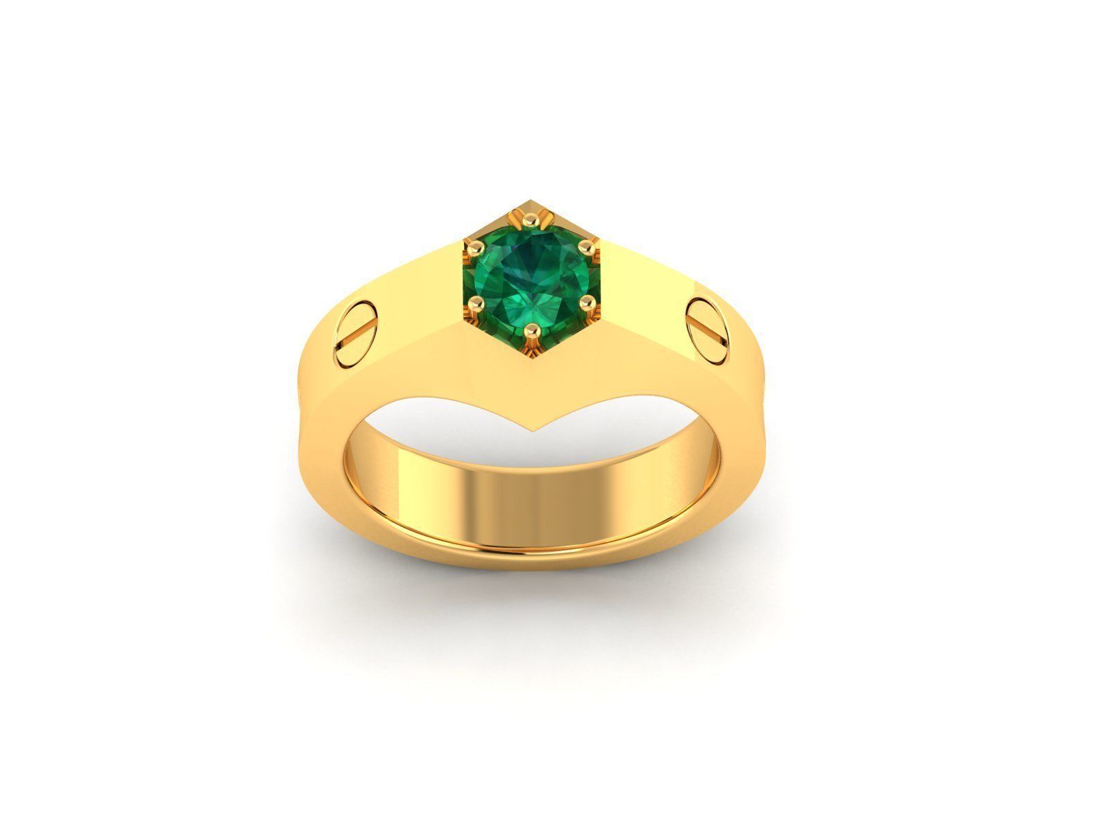 Gents ring 3dm render detail 3D print model_9
