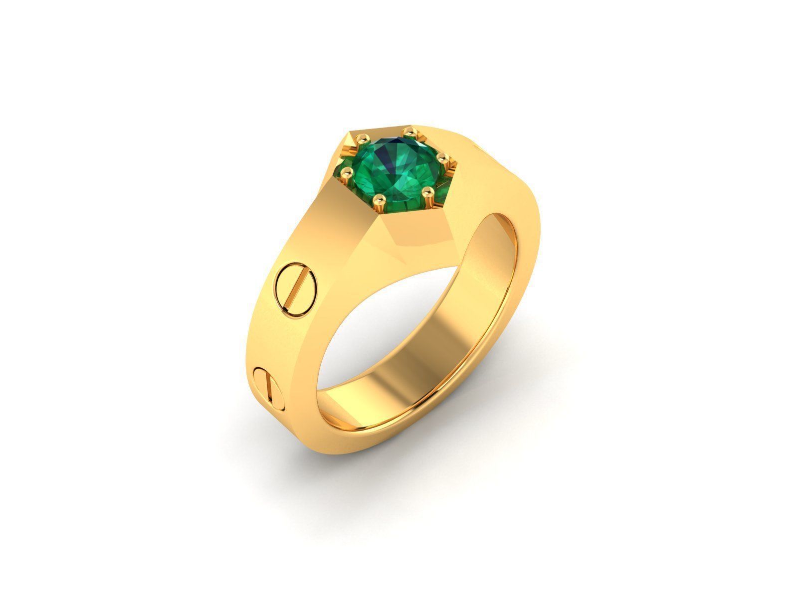 Gents ring 3dm render detail 3D print model_4