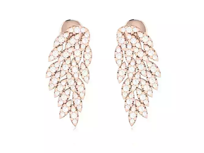 Women earrings 3dm render detail