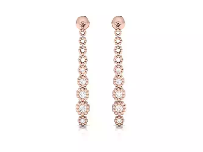 Women earrings 3dm render detail