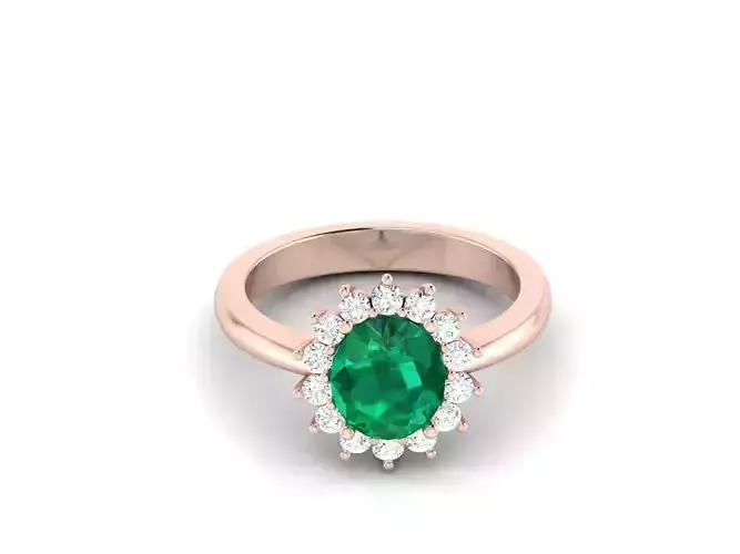 Women solitaire ring 3dm render detail