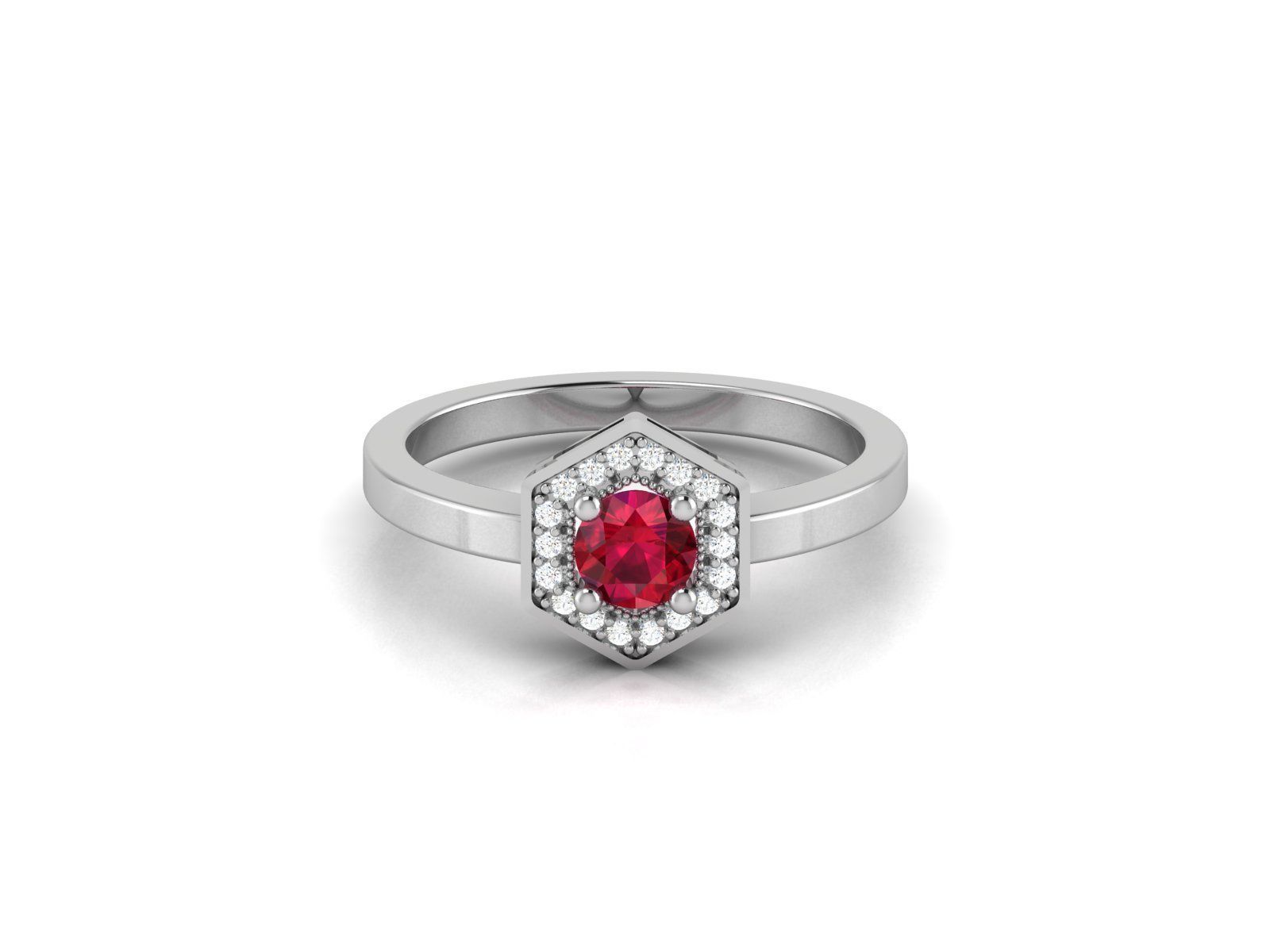 Women solitaire ring 3dm render detail 3D print model_8