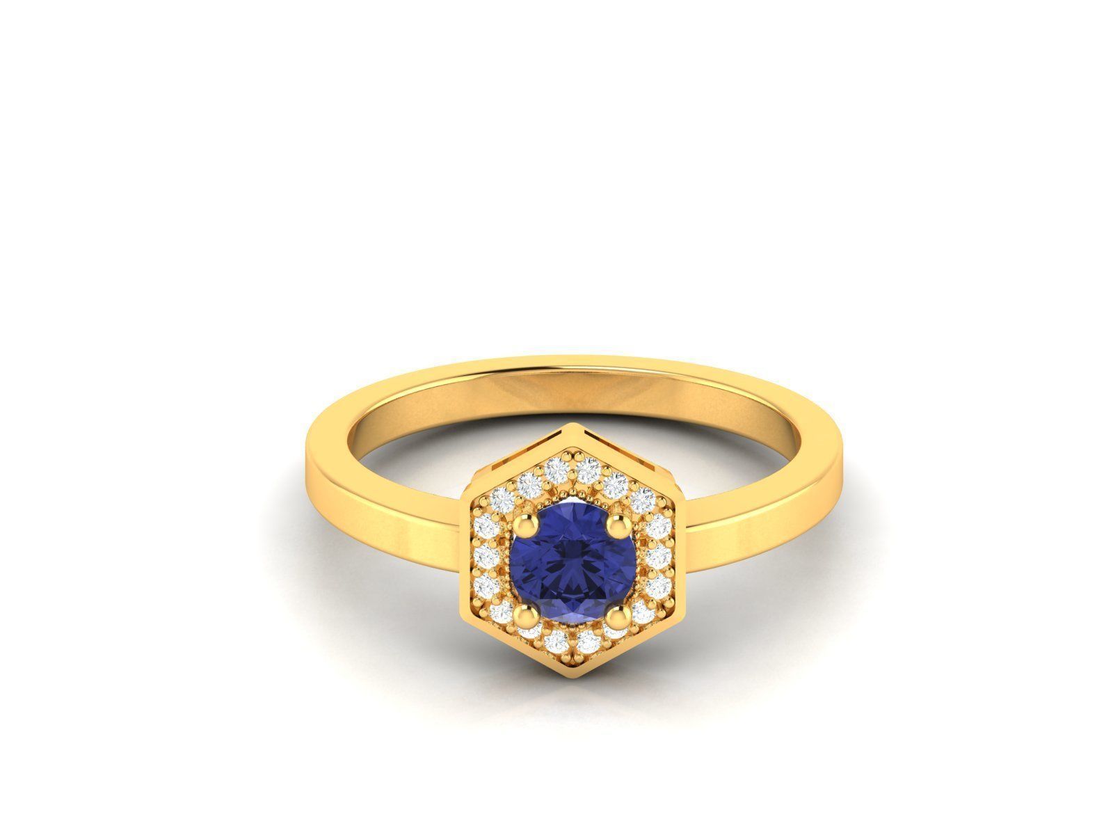 Women solitaire ring 3dm render detail 3D print model_7