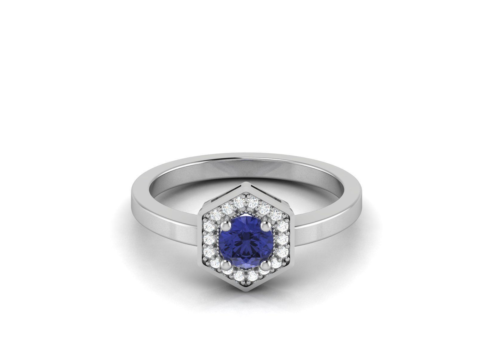 Women solitaire ring 3dm render detail 3D print model_6