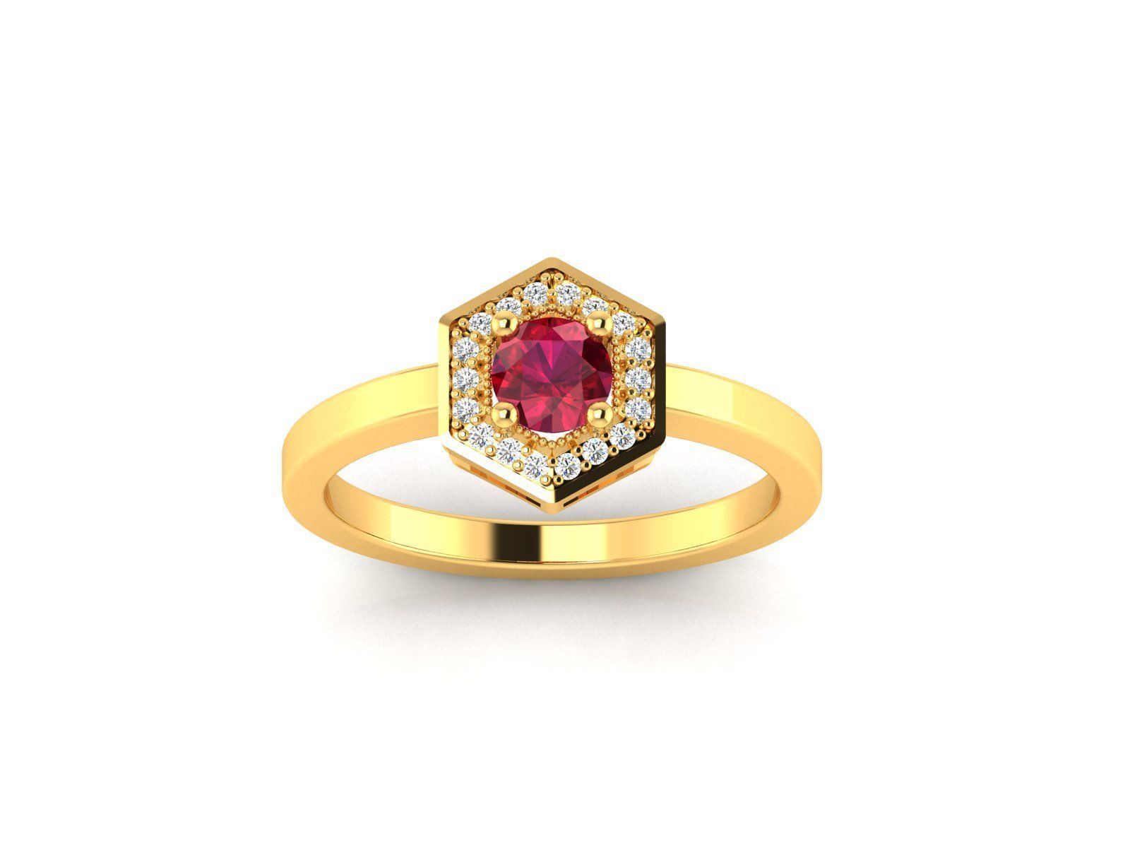 Women solitaire ring 3dm render detail 3D print model_15