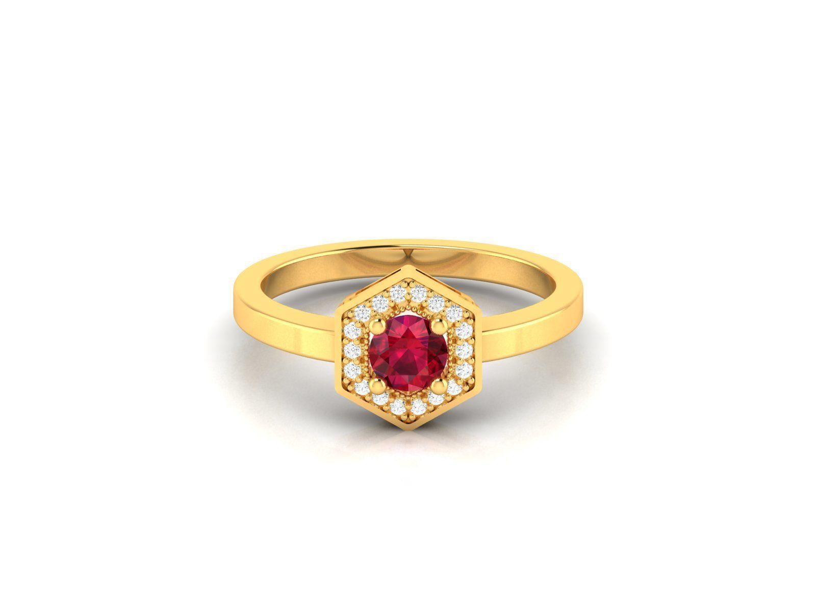 Women solitaire ring 3dm render detail 3D print model_9