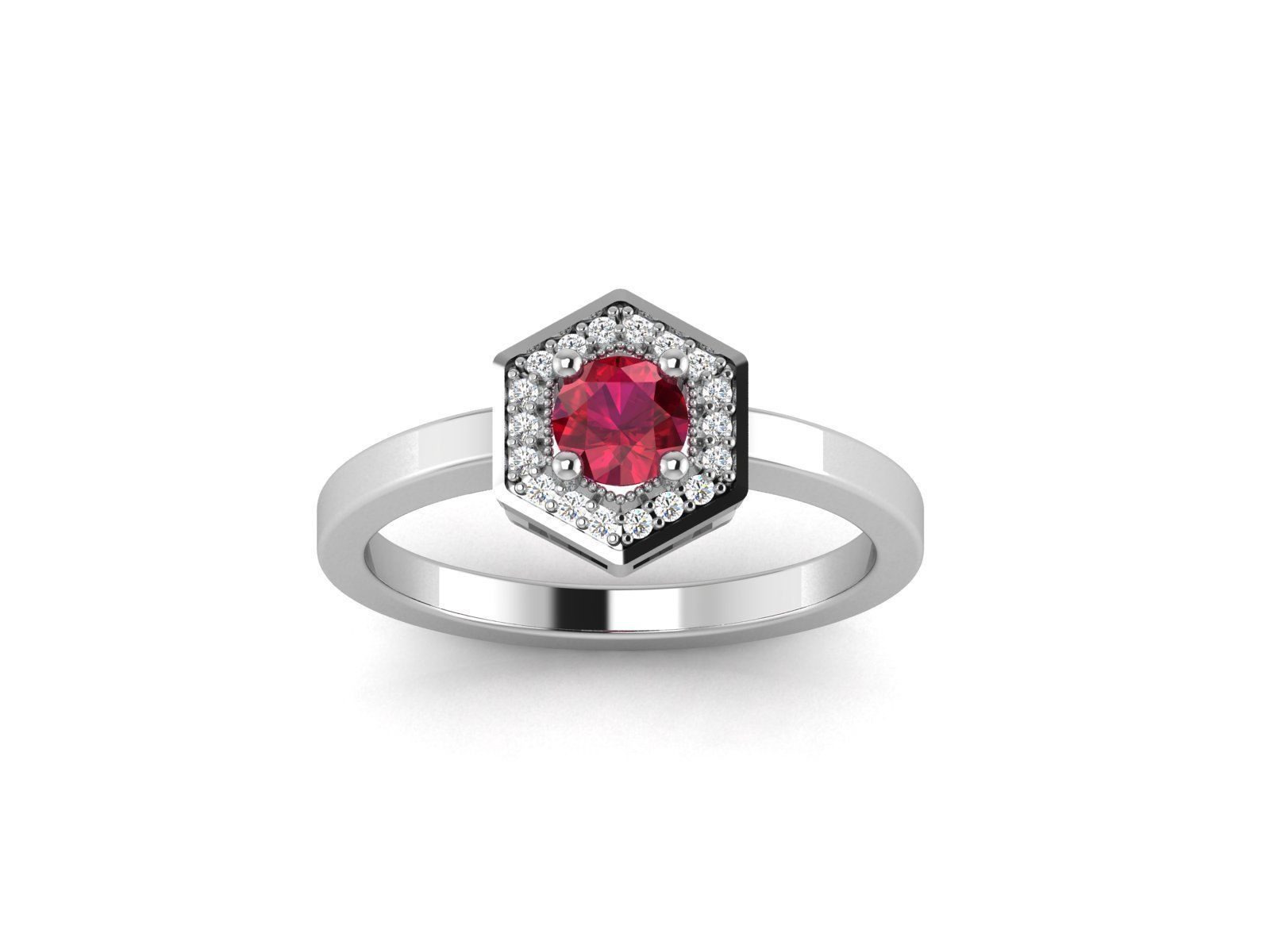 Women solitaire ring 3dm render detail 3D print model_14