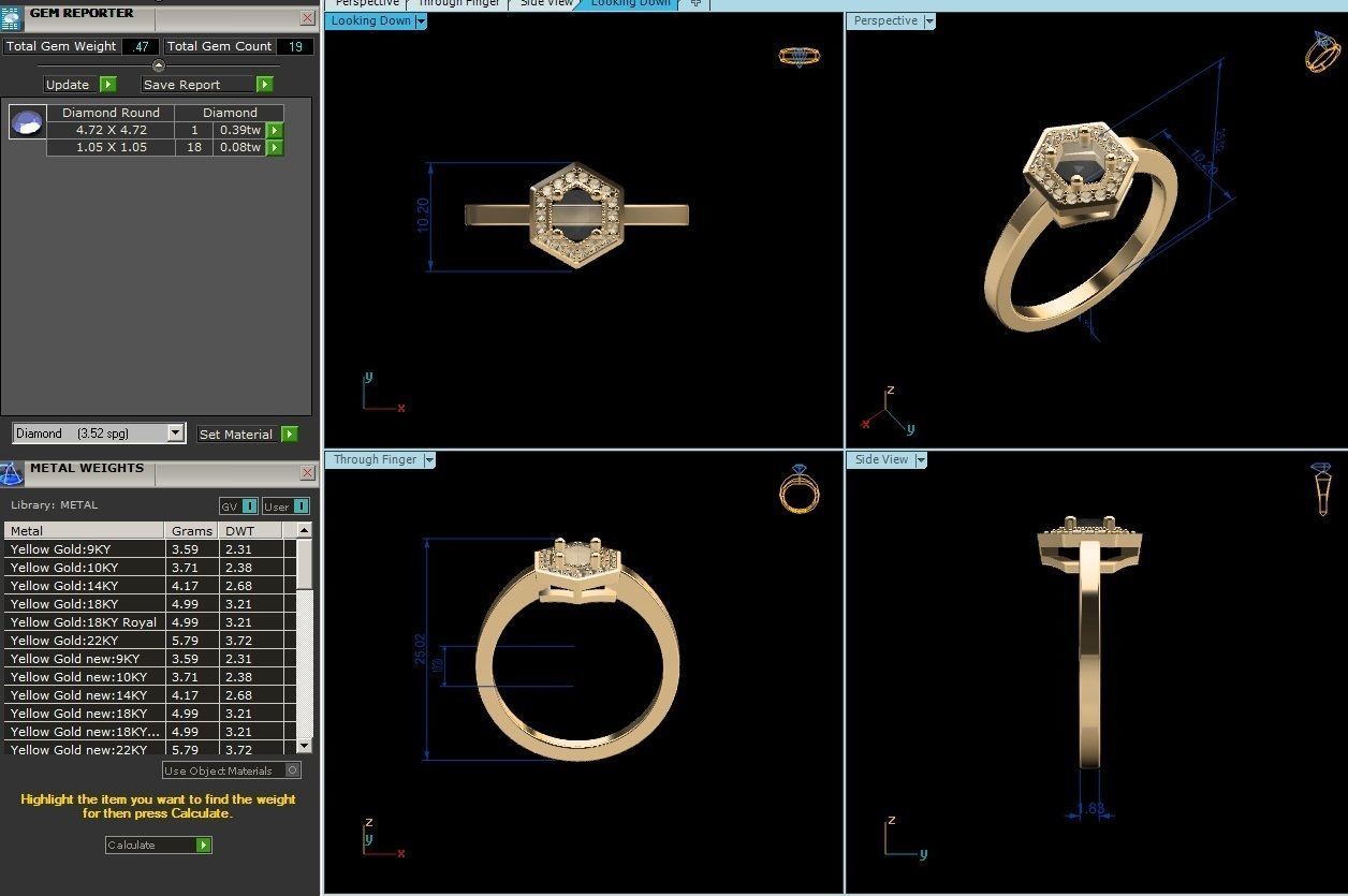 Women solitaire ring 3dm render detail 3D print model_16