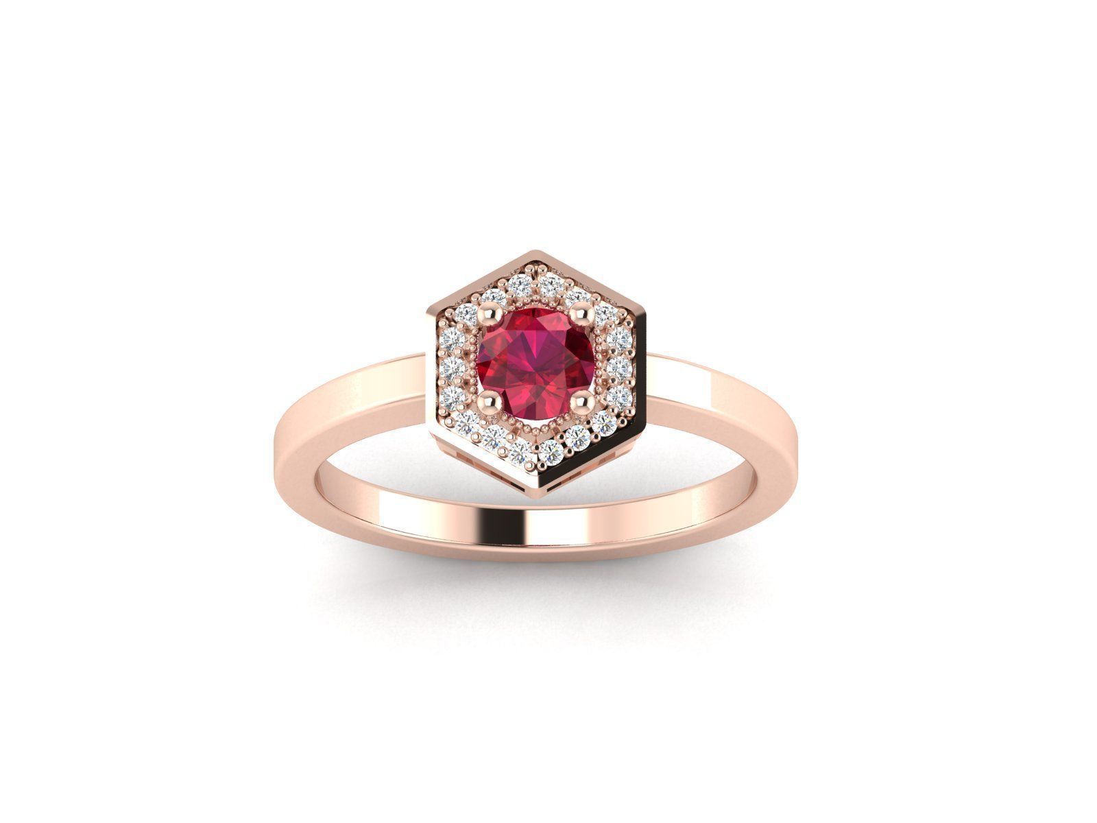 Women solitaire ring 3dm render detail 3D print model_13