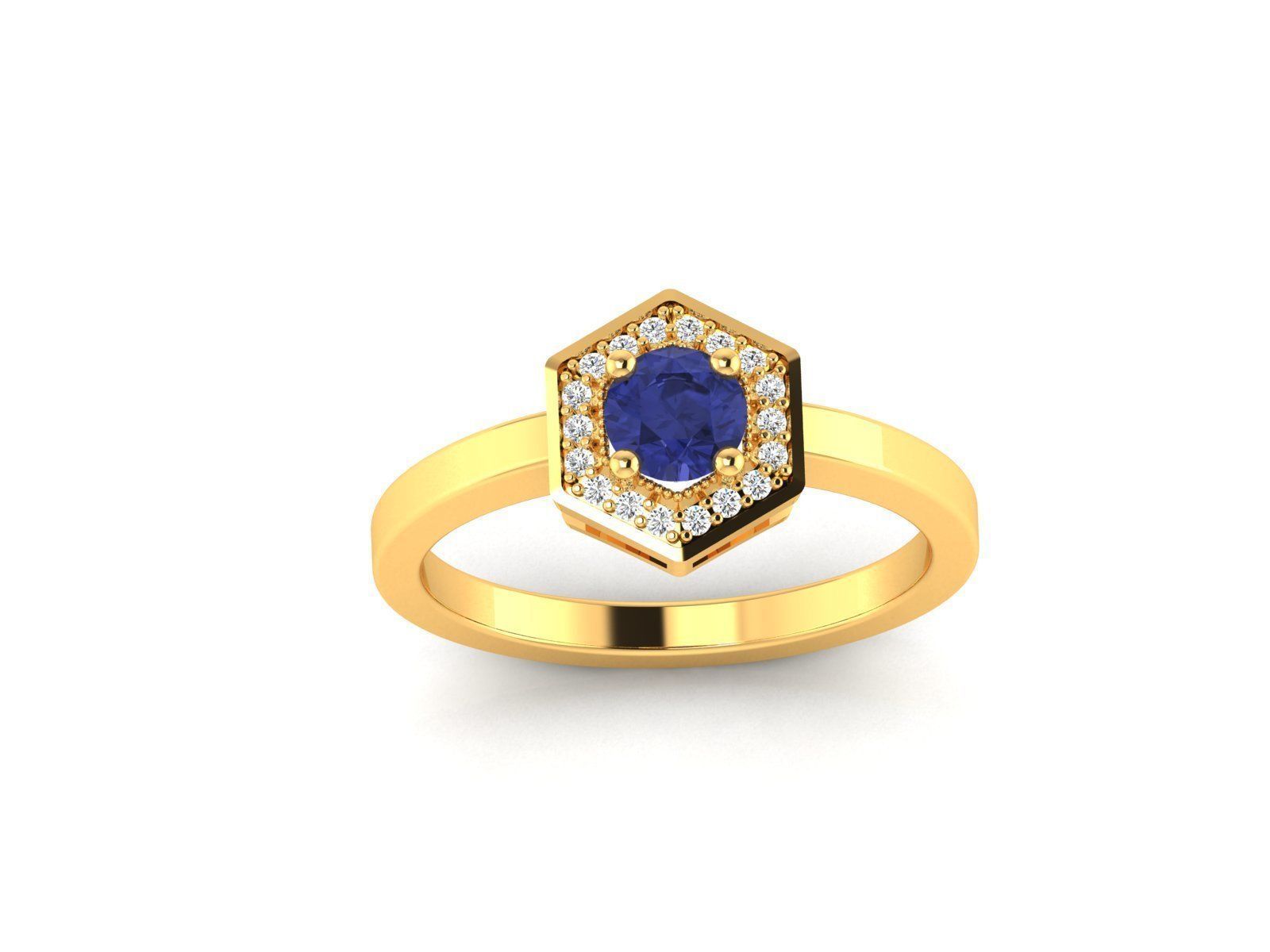 Women solitaire ring 3dm render detail 3D print model_12