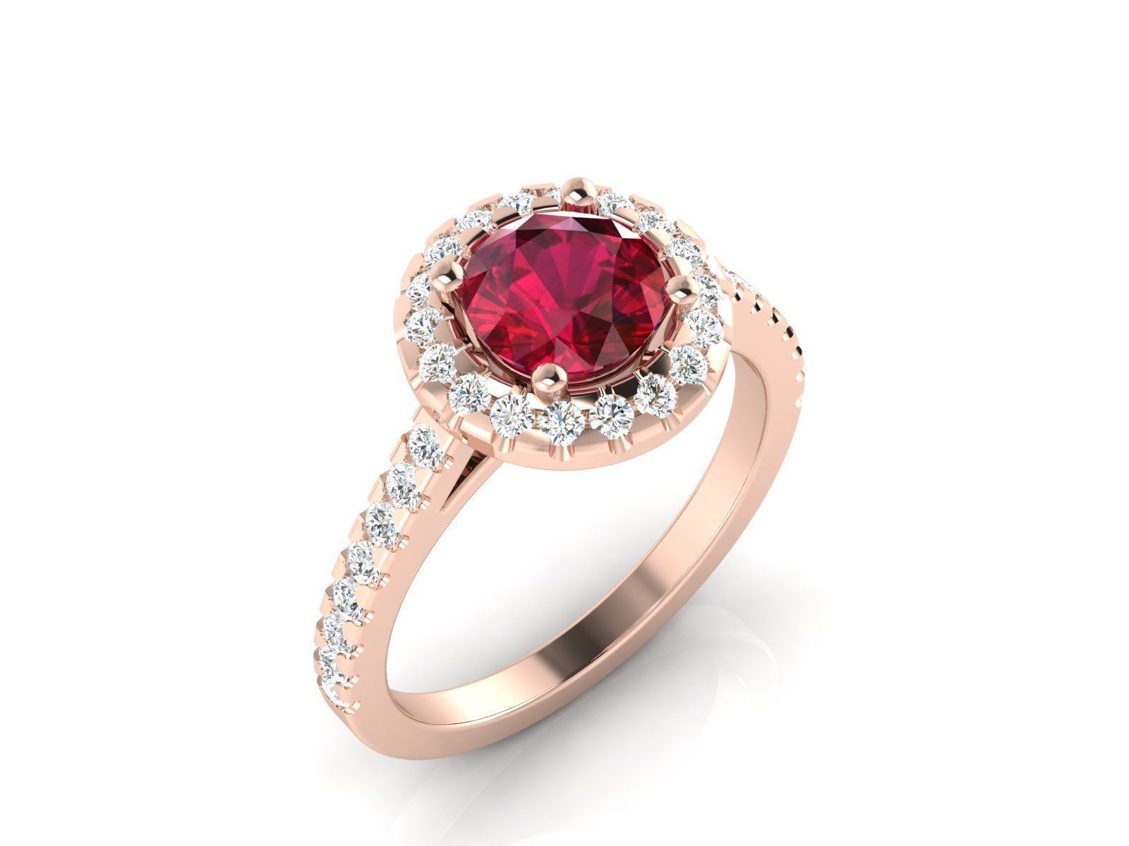 Women solitaire ring 3dm render detail 3D print model_8