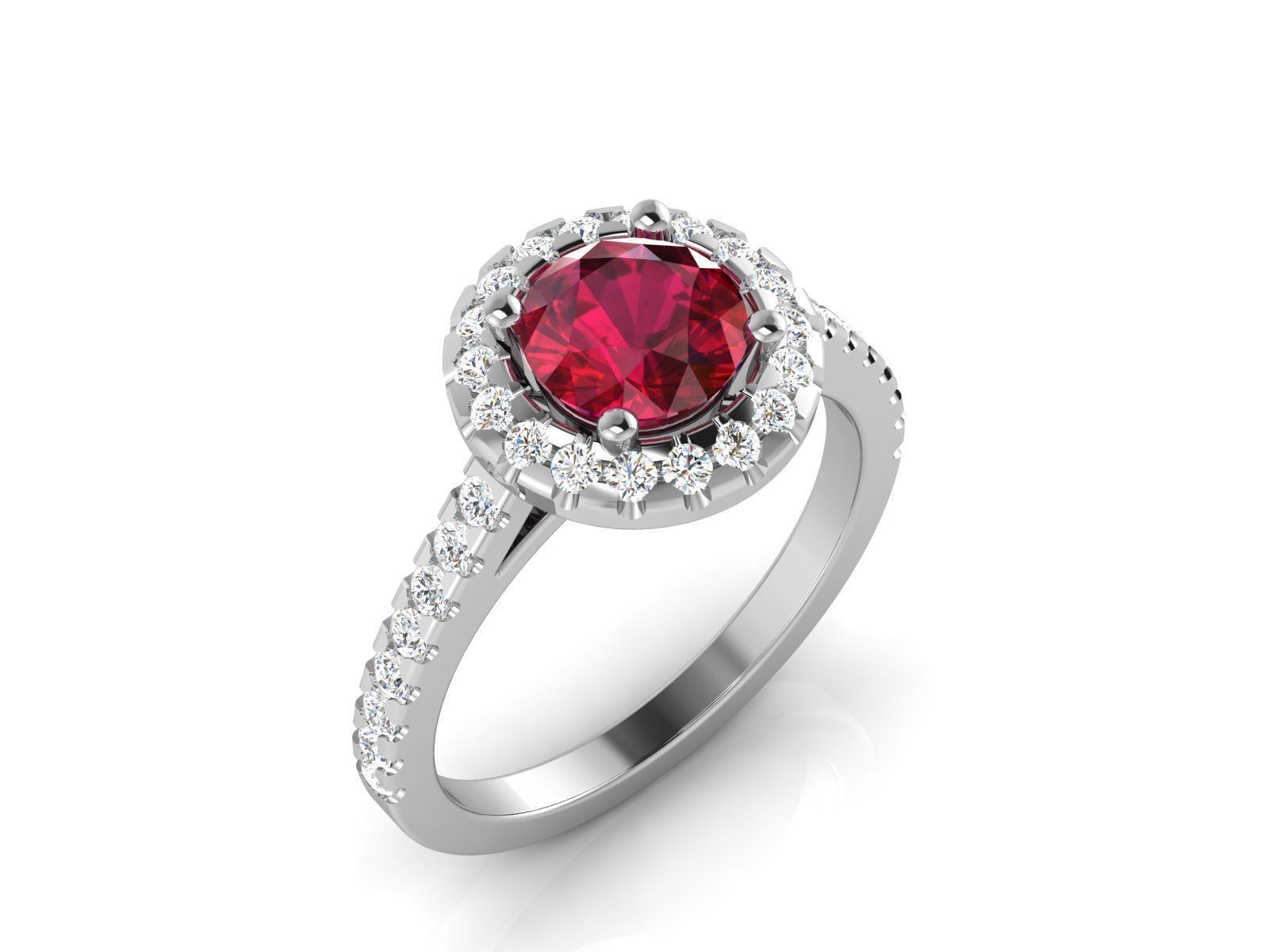 Women solitaire ring 3dm render detail 3D print model_9